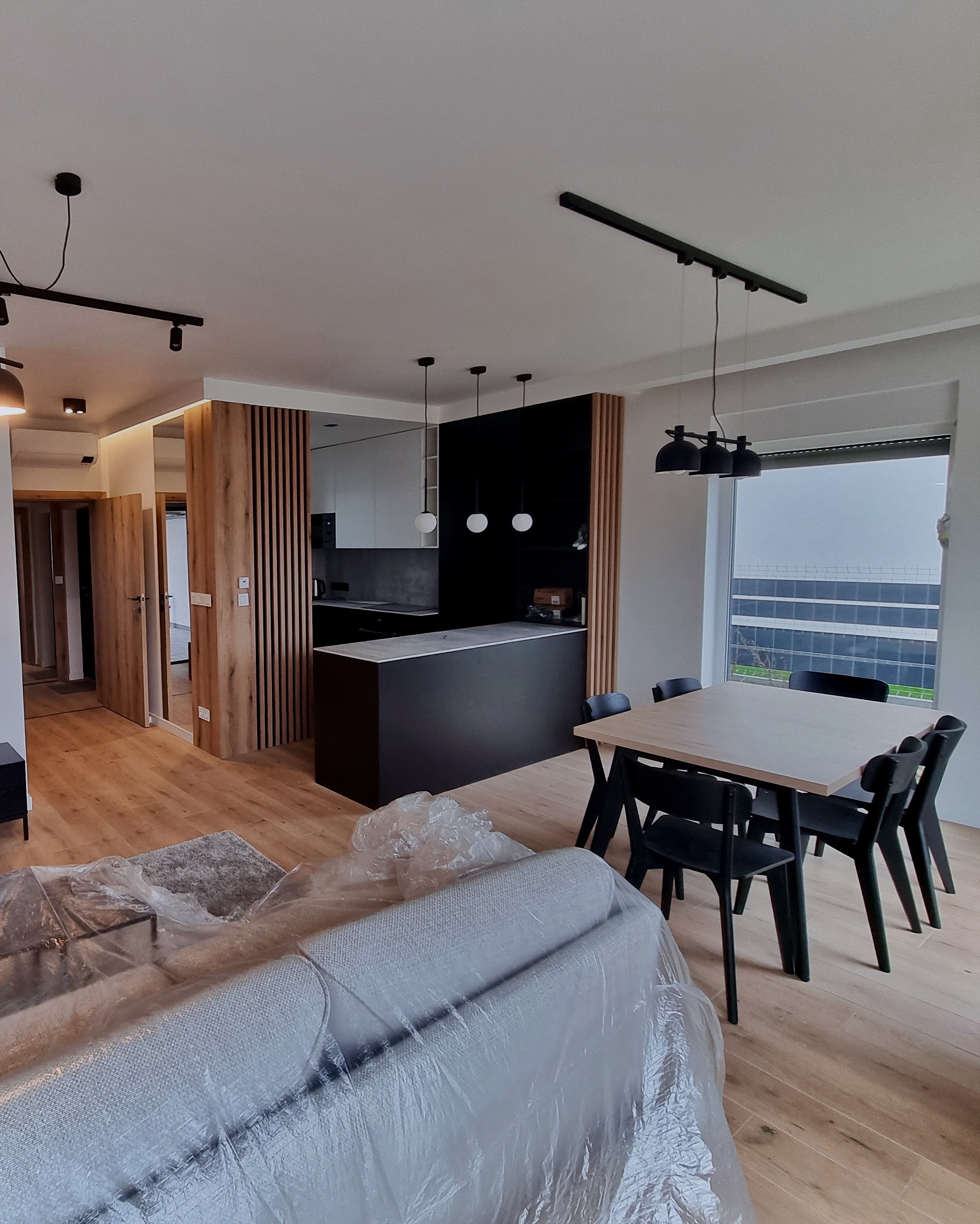 Salon z aneksem kuchennym